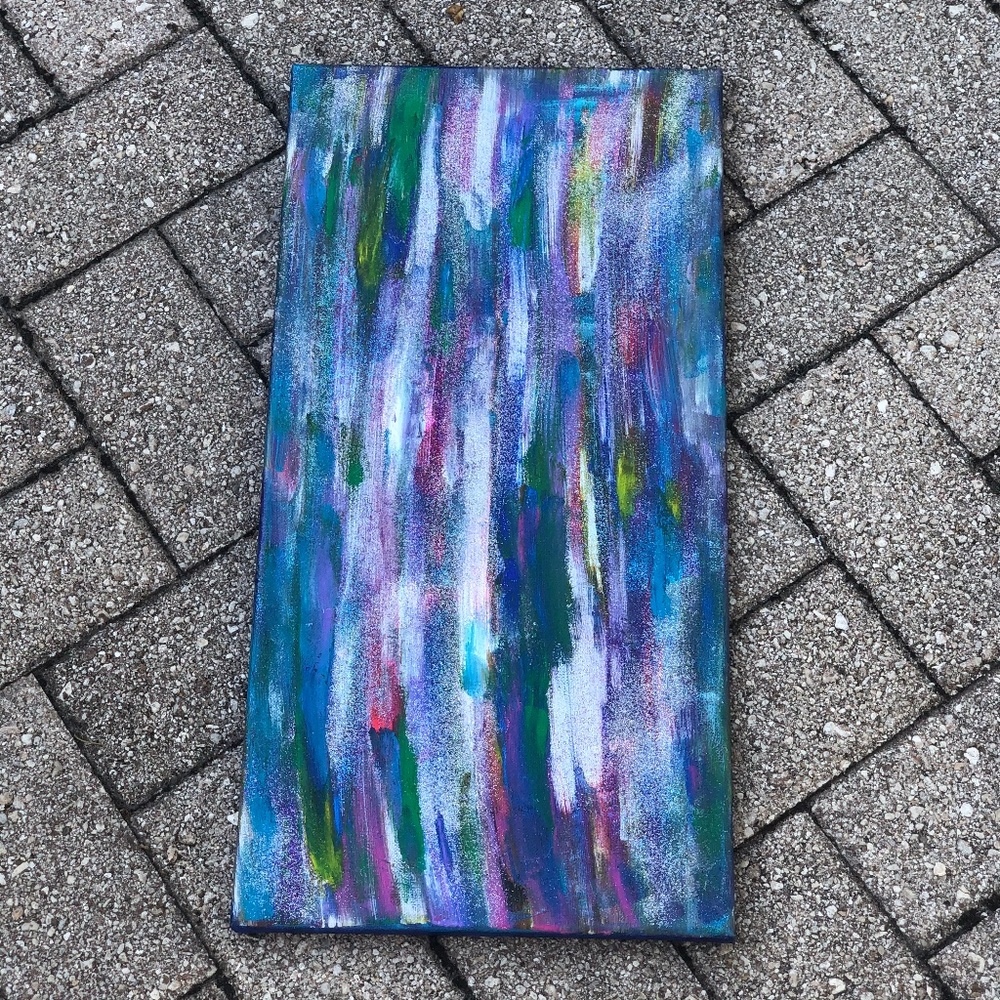 HANDCRAFTED COLORFUL/GLITTER ABSTRACT ART - Picture 8 of 16